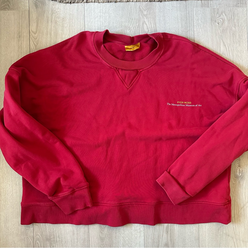 Pyer Moss Rich Red Crewneck Sweater